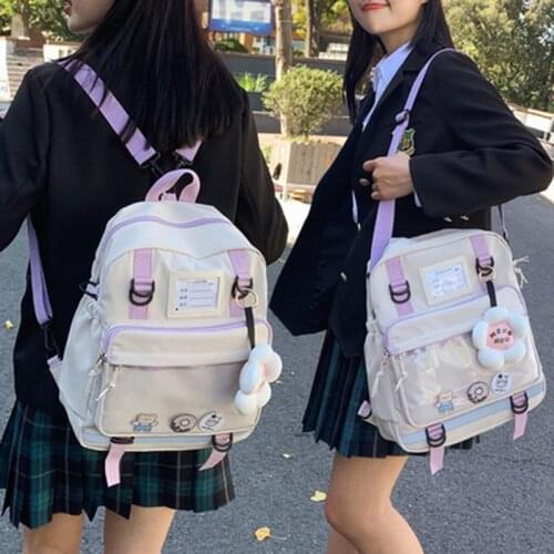 Women Backpack Waterproof Nylon Student Schoolbag Double Shoulder Bags Ladies Bagpack Backpack for Teenage Girl Bookbag