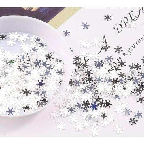 10g 5mm Golden snow Christmas sequins For nail beauty handmade materials DIY Wedding Craft Paillette Lentejuelas Children Gift