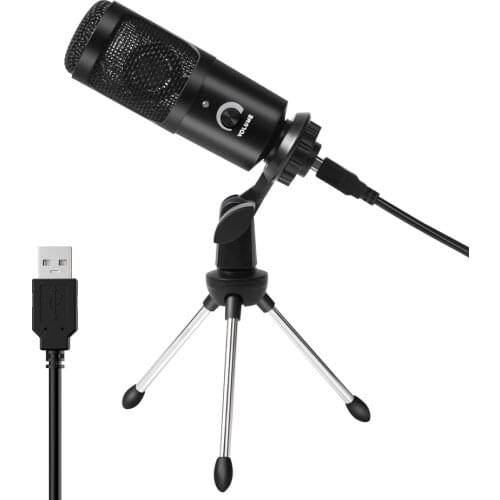 192Khz/24Bit 2021 Studio Computer Microphone Usb Plug & Play Condenser Mic Boom Arm Volume Control for Streaming Gaming Laptop