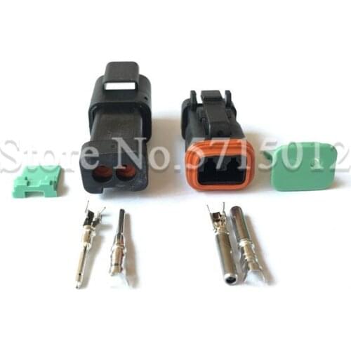 2 Hole DT Series DT04-2P-E005 DT06-2S-E005 Waterproof Black Colour Electrical Automotive Connector