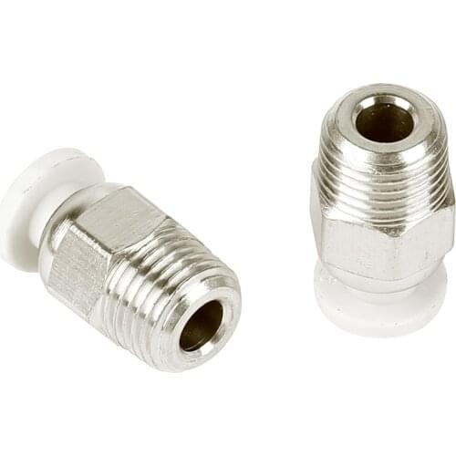 2pcs 3D Printer PC4-PT1 Nozzle Brass Pneumatic Connector For CR-10 CR-10S Ender-3 Ender-5 Extruder parts