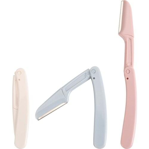 3Pcs/set Portable Eyebrow Trimmer Foldable Hair Remover Set Women Face Razor Eyebrow Trimmers Blades Shaver Beauty Tools