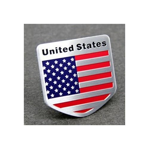 3D Aluminum Flag Of United States Car stickers Decal For All Car exterior accessories