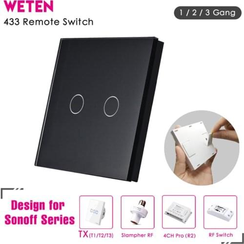 433 RF Remote Control Switch for Sonoff TX T1 T2 T3 EU UK US Sonoff 4CH Pro R2 Slampher Sonoff RF 433.92MHz Remote Control