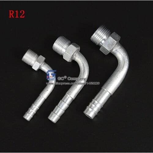 #6 #8 #10 90 Degree Male Insert O-ring Barbed Fitting for A/C Refrigerant Hose