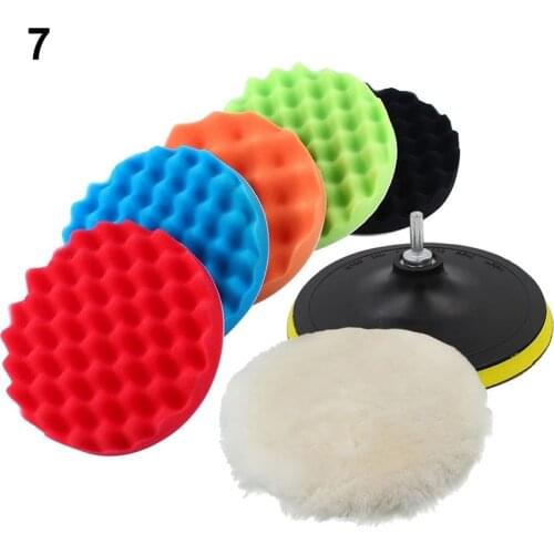 7Pcs 5X6X7 Compound Auto Car Polisher M14 Drill Adapter Kit