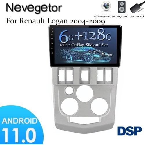 2 din Car Radio Multimedia Video Player Navigation GPS Android for Renault Logan I 2004 2005 2006 2007 2008 2009