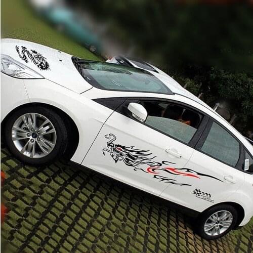 Car Styling 1sets New Design 5PCS/SET Big Size Dragon Totem Head+ Body Sticker Decoration for Universal Vinyl Graphic