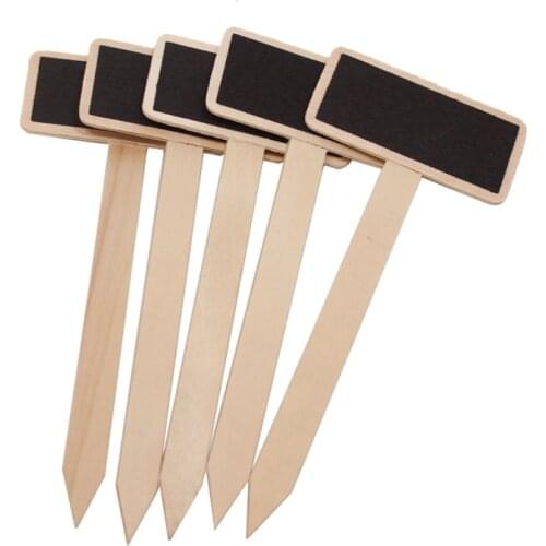 10/20Pcs Bamboo Plant Labels T-Type Wooden Plant Sign Tags Garden Markers for Seeds Potted Herbs Flowers Vegetables