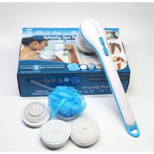 Electric shower brush 5 in1 Electric massage shower brush hand-held SPA massage shower brush waterproof bathroom electric shower
