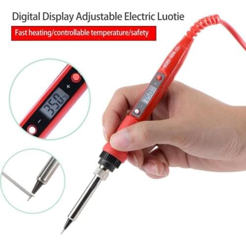 80WLCD LED Digital Display Adjustable Electric Iron Household Electronic Repair Tools Solder Welding Tools Electric Welding Pen