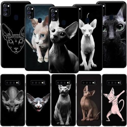 GX229 Sphynx Cat Case for Samsung A02 A03S A12 A22 A32 A52 A72 A82 S21 Fe Quantum 2 M02 4G 5G