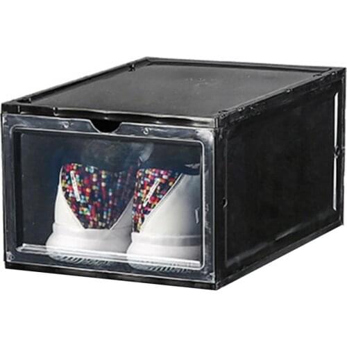 60% Hot Sale New Thick Transparent Shoe Box Drawer Type Plastic Shoe Box Shoe Storage Can Be Superimposed Clamshell Storage Box