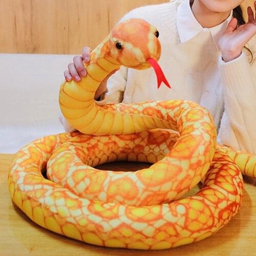 Cute Simulation Animal Snake Plush Toy Giant fake Snake Scary Stuffed Doll Funny Gift 300cm 118inch DY50959