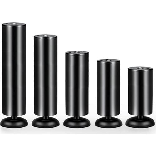 4Pcs Metal Furniture Table Legs for Sofa Cupboard Cabinet Stool Chair Tapered Black Furniture Leg Feet High 10/12/15/20/25/30CM