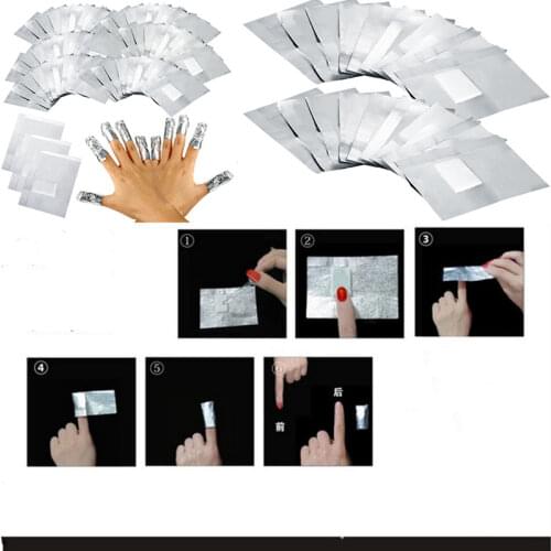 5/20Pcs Aluminium Foil Remover Wraps Nail Art Soak Off Acrylic Gel Nail Polish Removal Easy Cleaner Nail Polish Gel