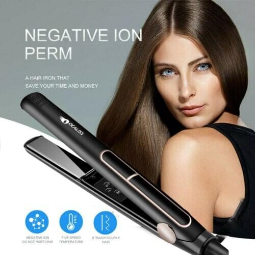 Ocaliss RM-39 Professional Hair Salon Style Ceramic Plate Flat Iron Straightener Straightening