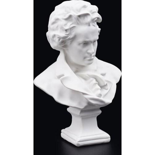 15cm Height Realistic Beethoven Resin Bust Statue Figurine