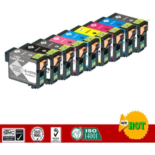 Compatible ink cartridges suit for T1571 - T1579 , E-157 suit for Epson R3000 , Full with Pigment Ink