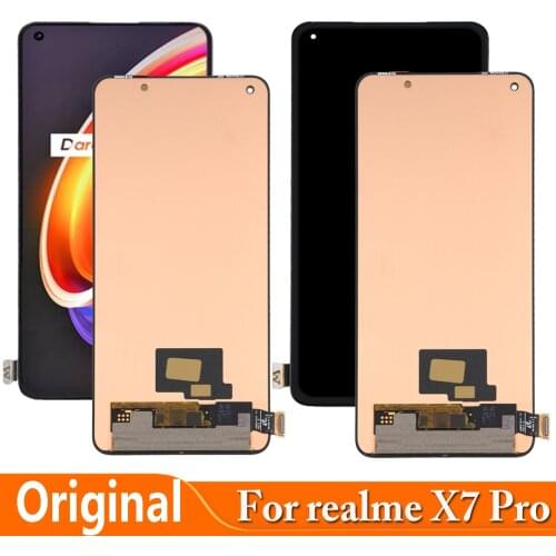 Super AMOLED 6.5" For Realme X7 Pro 5G RMX2121 RMX2111 LCD Display Touch Screen Digiziter Assembly