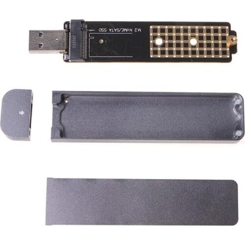 Type C USB 3.1 to M2 NVME SATA SSD Enclosure Adapter for PCIE NGFF Disk Box M.2 D7YC