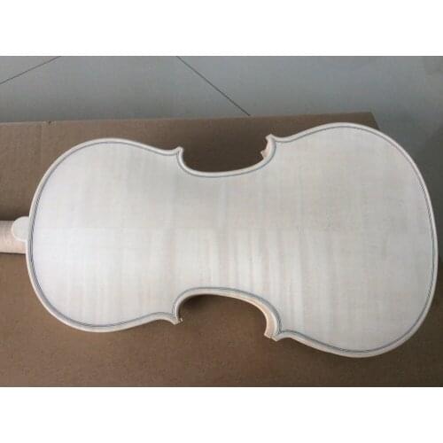 Top quality White violin 7/8 size flamed maple wood violin parts