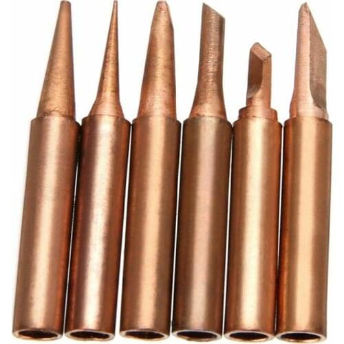 High Quality Pure Red Copper Diamagnetic Solder Iron Tips 900M-T Lead-Free Lower Temperature Soldering Welding Tools for 907.913