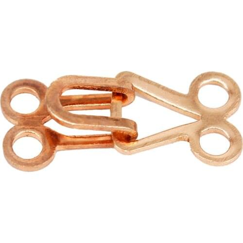 20set Closure Waist Extender Hooks & Eyes 18mm x 8mm Garment Gold Metal Clasp Bra Sewing Clasps