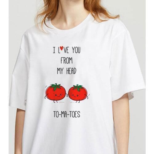 Summer Women T-shirt Kawaii Cartoon Fruits Graphic Print Short Sleeve Female Clothing White Top Fashion Casual TeeT Shirt