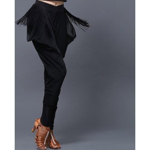 Fringe Latino Dance Pants For Ladies Dance Outfits Salsa Dance Wear Stage Costume Ballroom Practice Wear Designer Clothes DL7081