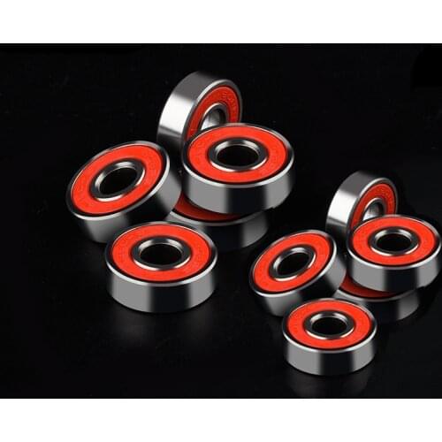 1/10PCs Stainless Steel Bearings High Performance Roller Skate Scooter Skateboard Wheel Bearings Red ABEC 9 Scooter Parts