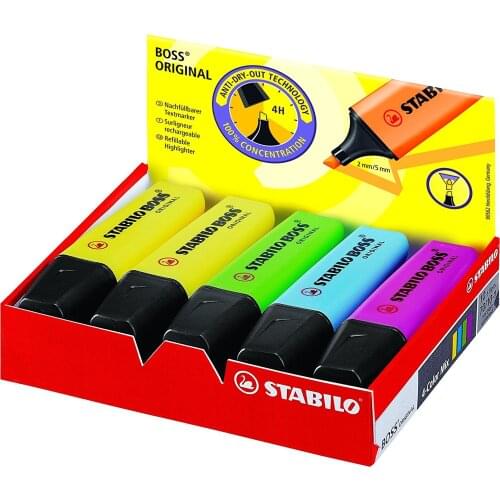 1pc STABILO 9-color Fluorescent Pen, Marker Pen