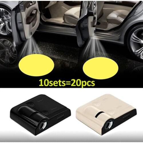 20pcs Car Logo Light Auto LED Door Welcome Lamp for BMW VW Golf 6 7 Passat B6 B7 T-ROC Tiguan Toyota Ford Mazda Honda Decoration