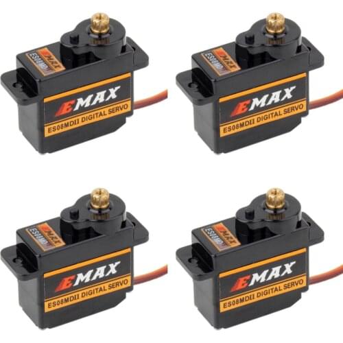 4pcs EMAX ES08MDII ES08D II Digital Servo 8g/12g/ 2.4kg High-speed Mini Metal Gear