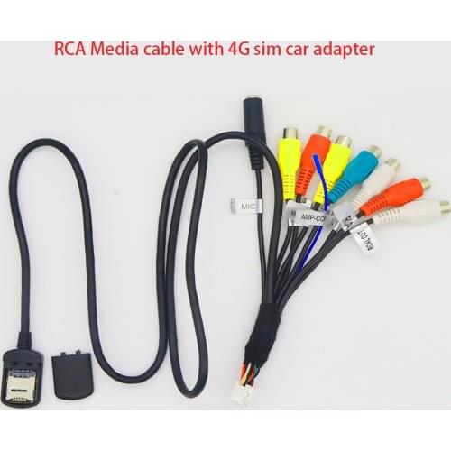 6 Pin 4G Lte Sim Card Slot Cable Adapter for Car Radio Android Multimedia GPS Navigtion Unit