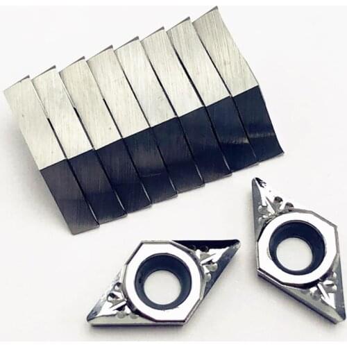 10PCS Aluminum tool DCGT070202/04/08 AK H01 metal turning tools CNC machine tool milling tool DCGT07028 aluminum alloy blade