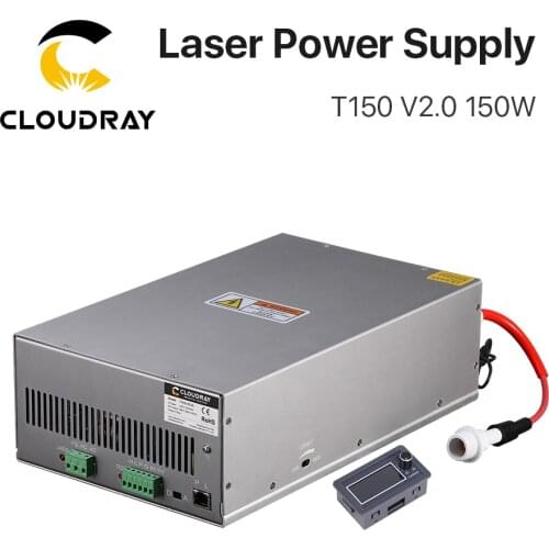 Cloudray 150W CO2 Laser Power Supply for CO2 Laser Engraving Cutting Machine HY-T150 T / W Plus Series with Long Warranty