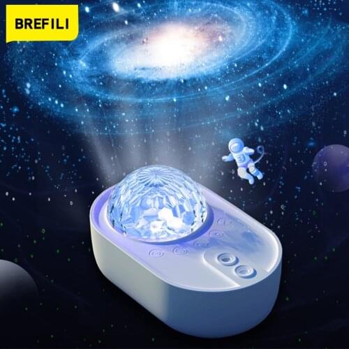 Galaxy LED Projection Lamp Spaceship Star Night Light Projector For Kids Bedroom Home Party Decor White Noise Bluetooth Speaker