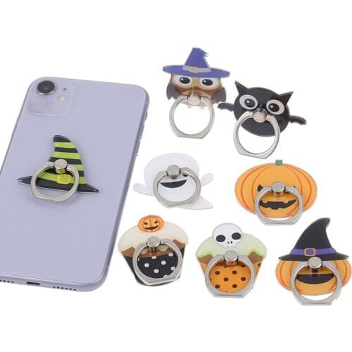 Hot Halloween Owl Ghost Finger Ring Mobile Phone Holder 360 Degree Phone Ring Stand