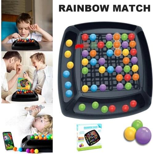 Rainbow Ball Elimination Game Rainbow Puzzle Magic Chess Fidget Antistress Toy for Kid Adult Stress Reliever toys NSV