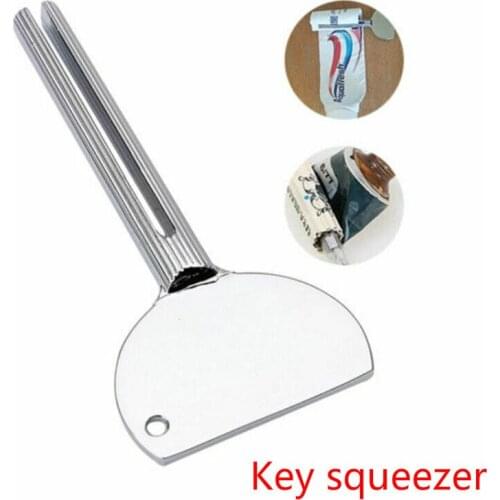 Creative key shape stainless steel toothpaste squeezer key shape toothpaste dispenser bathroom accessories