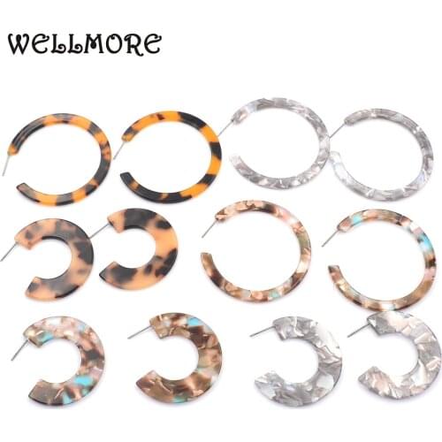 WELLMORE Hot Sale Statement Earrings resin Drop Dangle Earrings for Women Wedding Jewelry fashion jewelry wholesale dropshipping