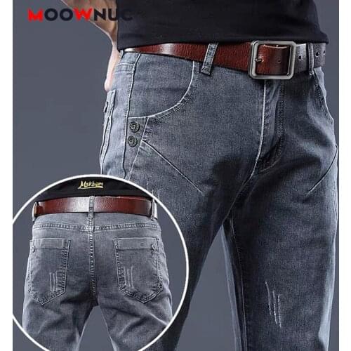 Прямые джинсы для мужчин Moownuc China At AliExpress