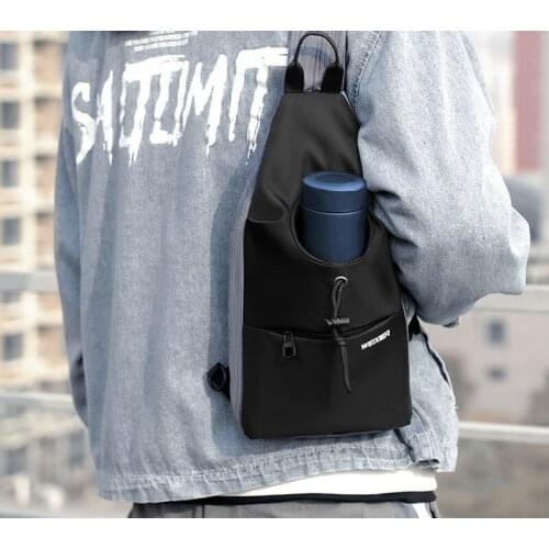 Mens Chest Bag New Mens Single Shoulder Bags Water Cup Wear Resistant And Widened Shoulder Strap Sports Bag Style Chest Bags