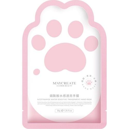 Niacinamide Goat Milk Rejuvenation Cat Hand Mask Moisturizing Whitening Tender Skin Care Exfoliating Calluses Repairing Cuticles