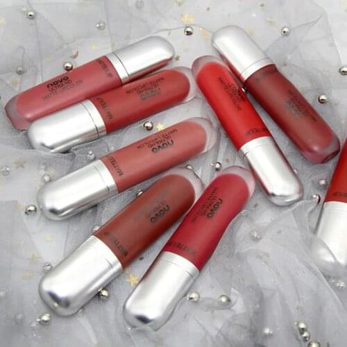 NOVO Velvet Matte Lipstick Lip Gloss Waterproof Nutritious Smooth Texture Long Lasting Lips Makeup Beauty Cosmetics