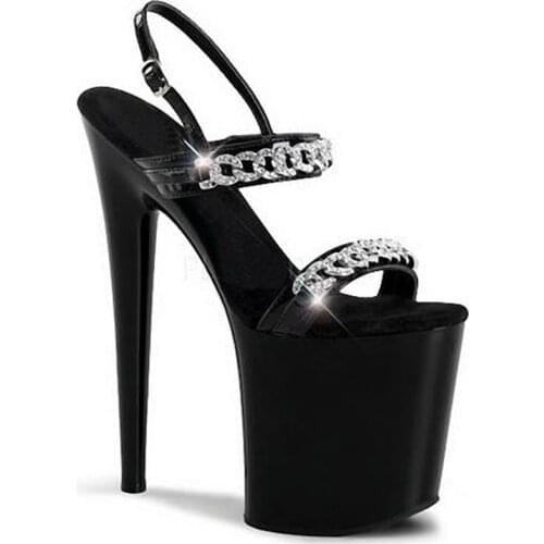 20cm high-heeled shoes platform open toe sandals overlock sexy shoes cos player shoes 8 inch Platforms Dance Shoes