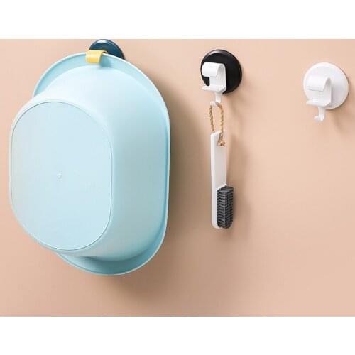 Punch-free Wall-Mounted Bathroom Kitchen Washbowl Washbasin Hook Holder Sticky Wash Basin Rack Sucker Storage Racks Dropshipping