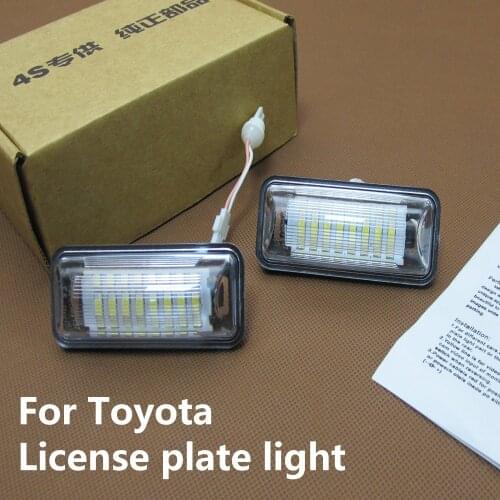 Auto LED License Number Plate Light For Lexus IS200/300 RX330/350 LS430 ES300 GS300/430 For Subaru BRZ Impreza WRX Legacy Car