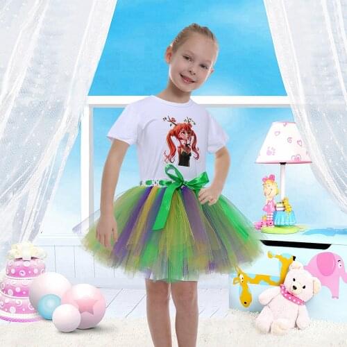 Latest Tulle Tutu Skirt for Baby Girl Mardi Gras Tutu Skirts Halloween Party Dress Children Kids Forest Party LED Tutu Costume